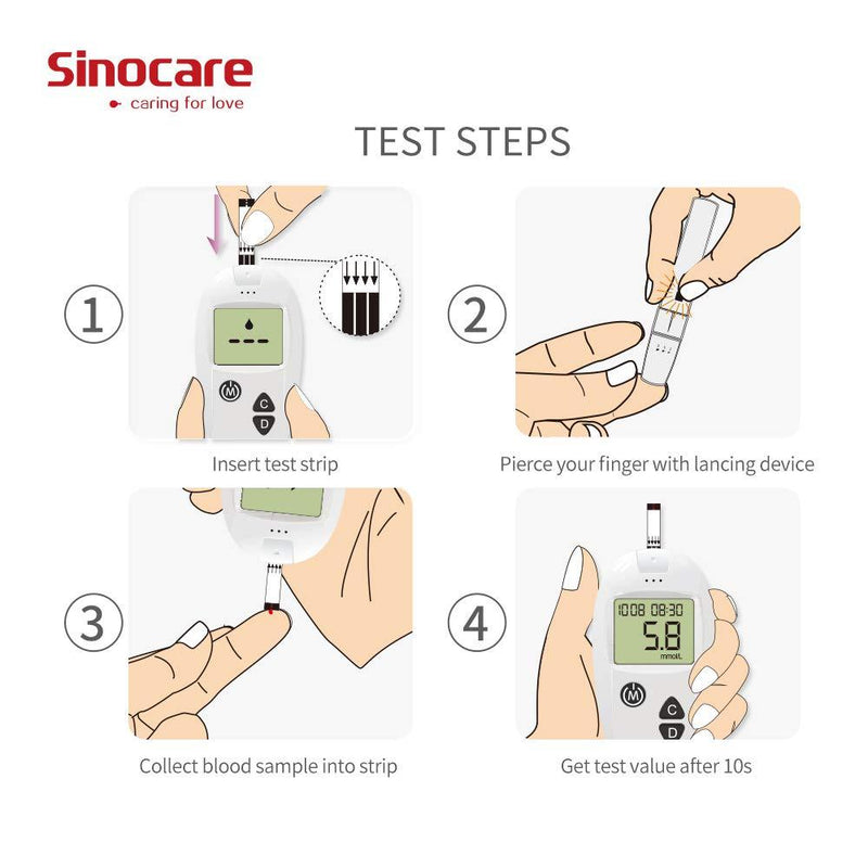 Sinocare Safe-Accu Medidor de Glicemia