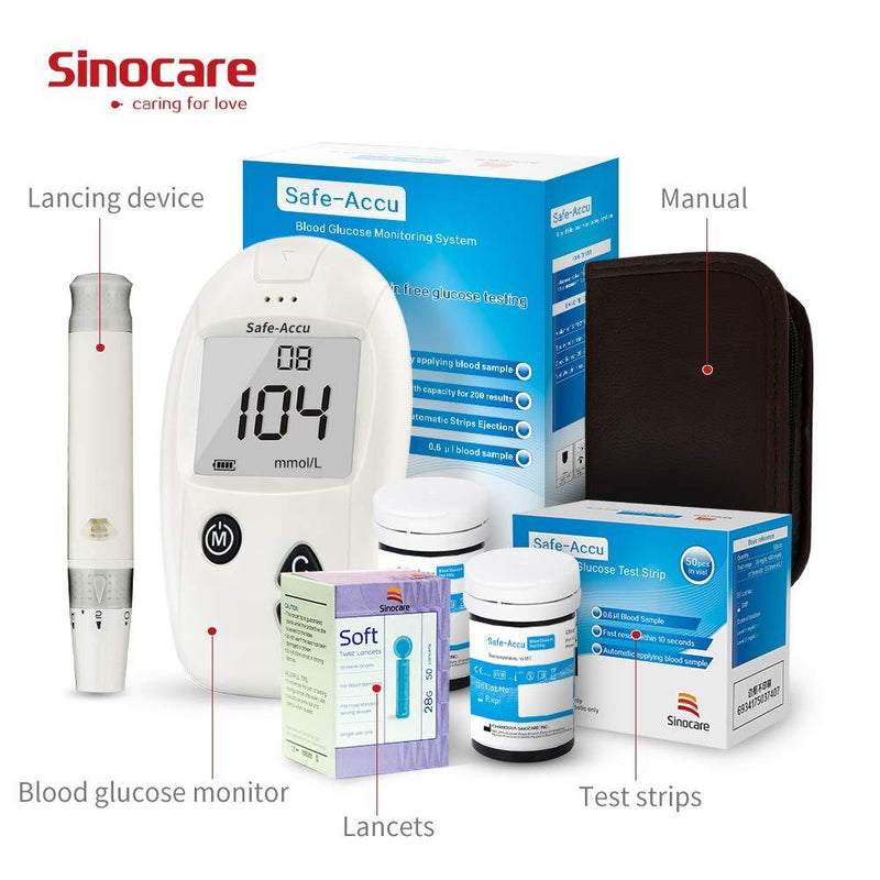 Sinocare Safe-Accu Medidor de Glicemia