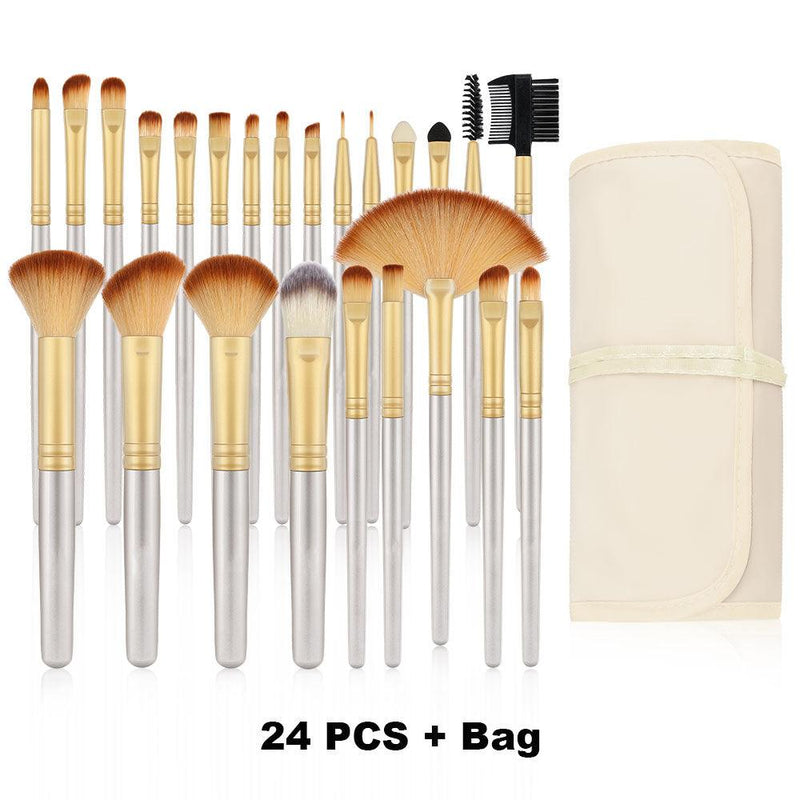 Kit com 24 Pincéis para Maquiagem