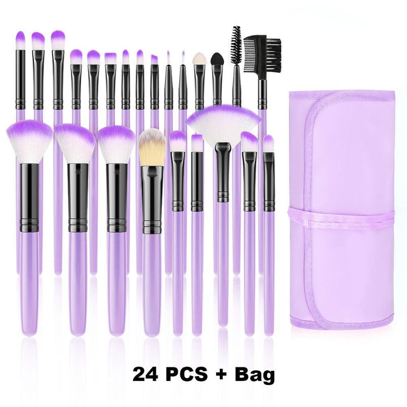 Kit com 24 Pincéis para Maquiagem