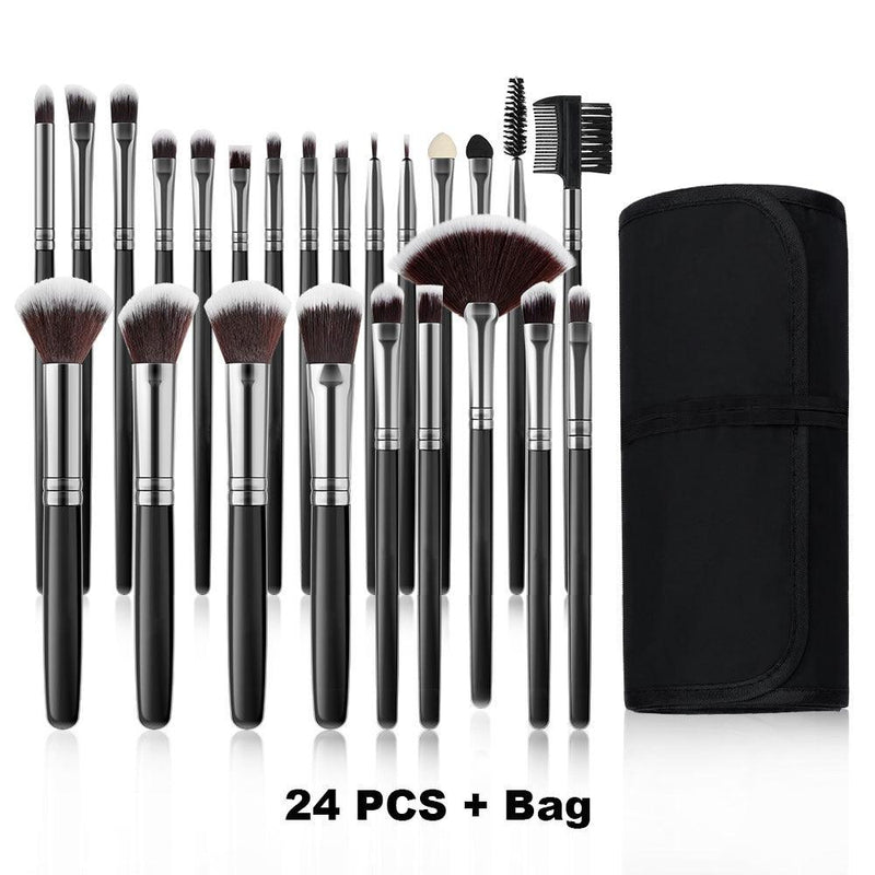 Kit com 24 Pincéis para Maquiagem